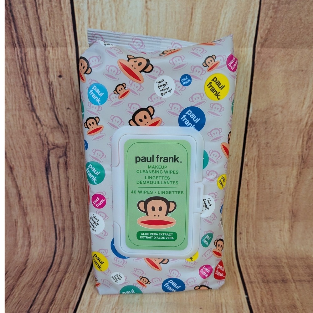 Paul Frank Makeup Cleansing Wipes 40 Count Aloe Vera Extract Julius the Monkey